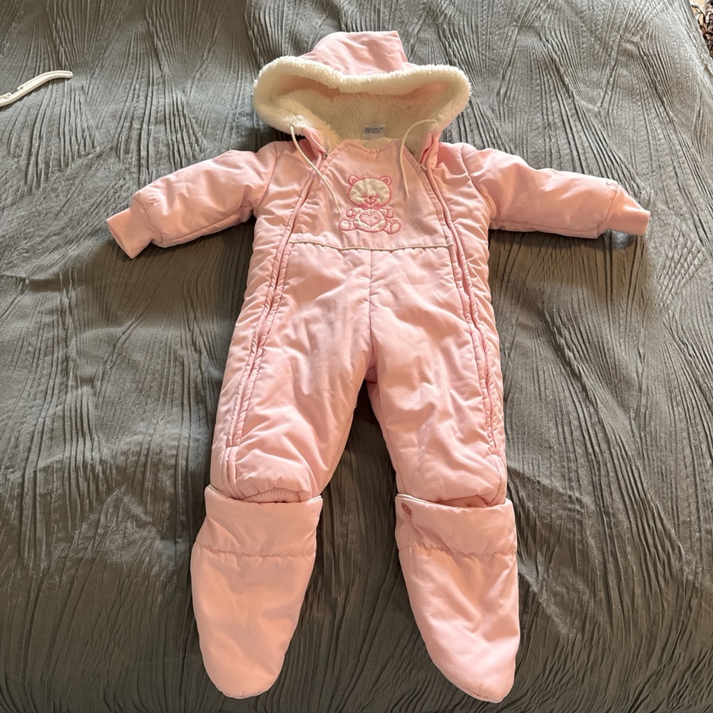 Cozy Pink Hooded Footie for Kids